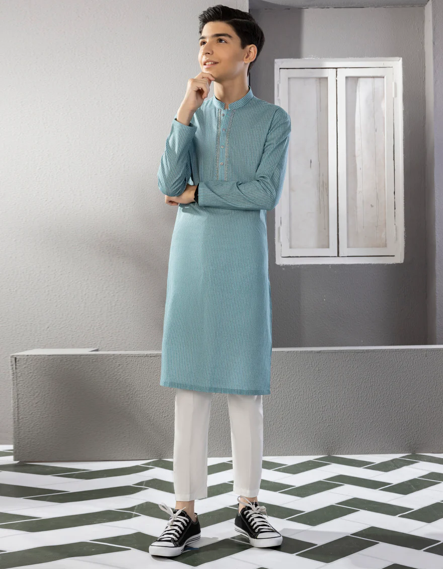 LIGHT BLUE COTTON KURTA | JCK-A-US-38609/W22/JJ7611-SF - Image 6