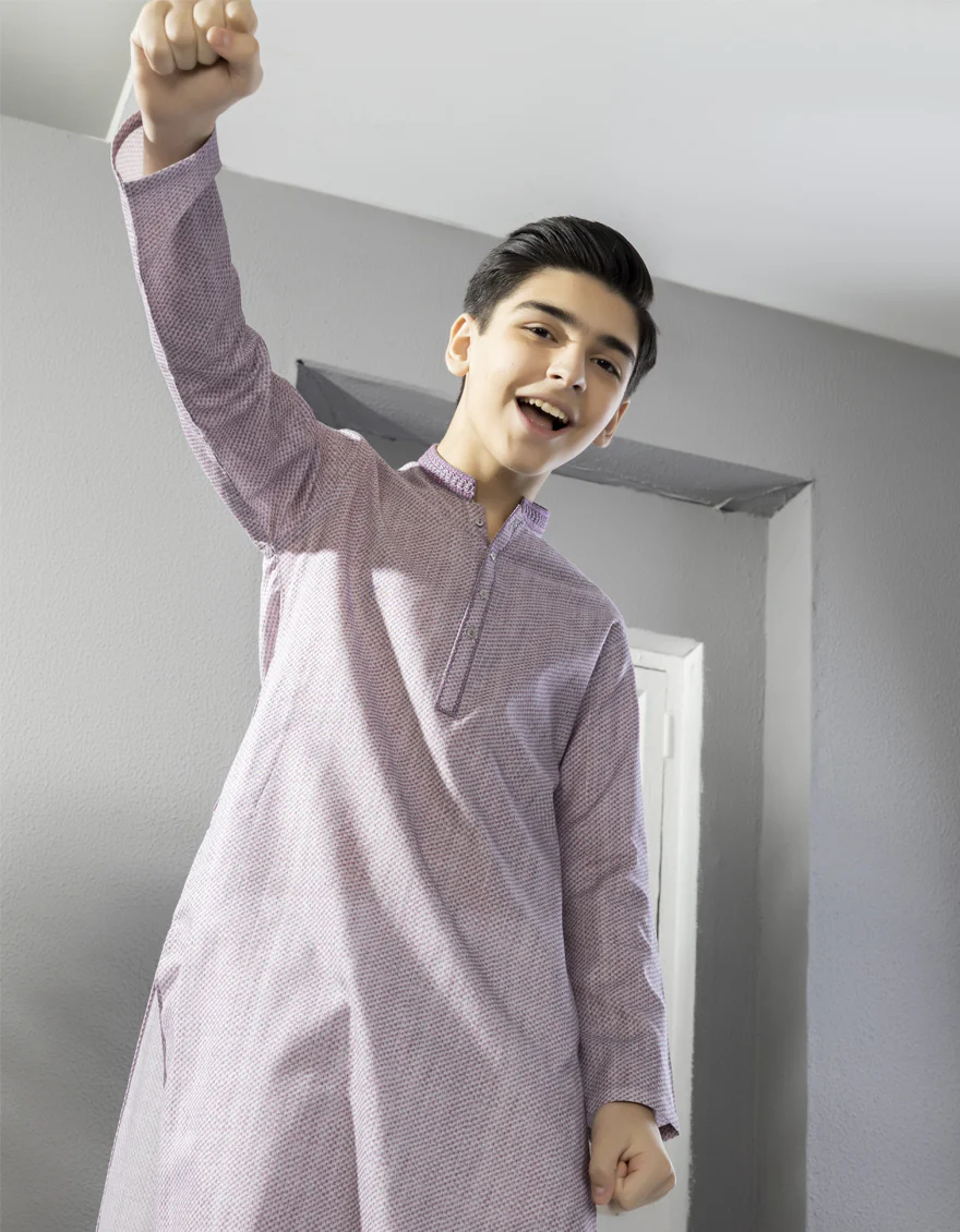 LILAC COTTON KURTA | JCK-A-US-38615/W22/JJ7611-SF - Image 3