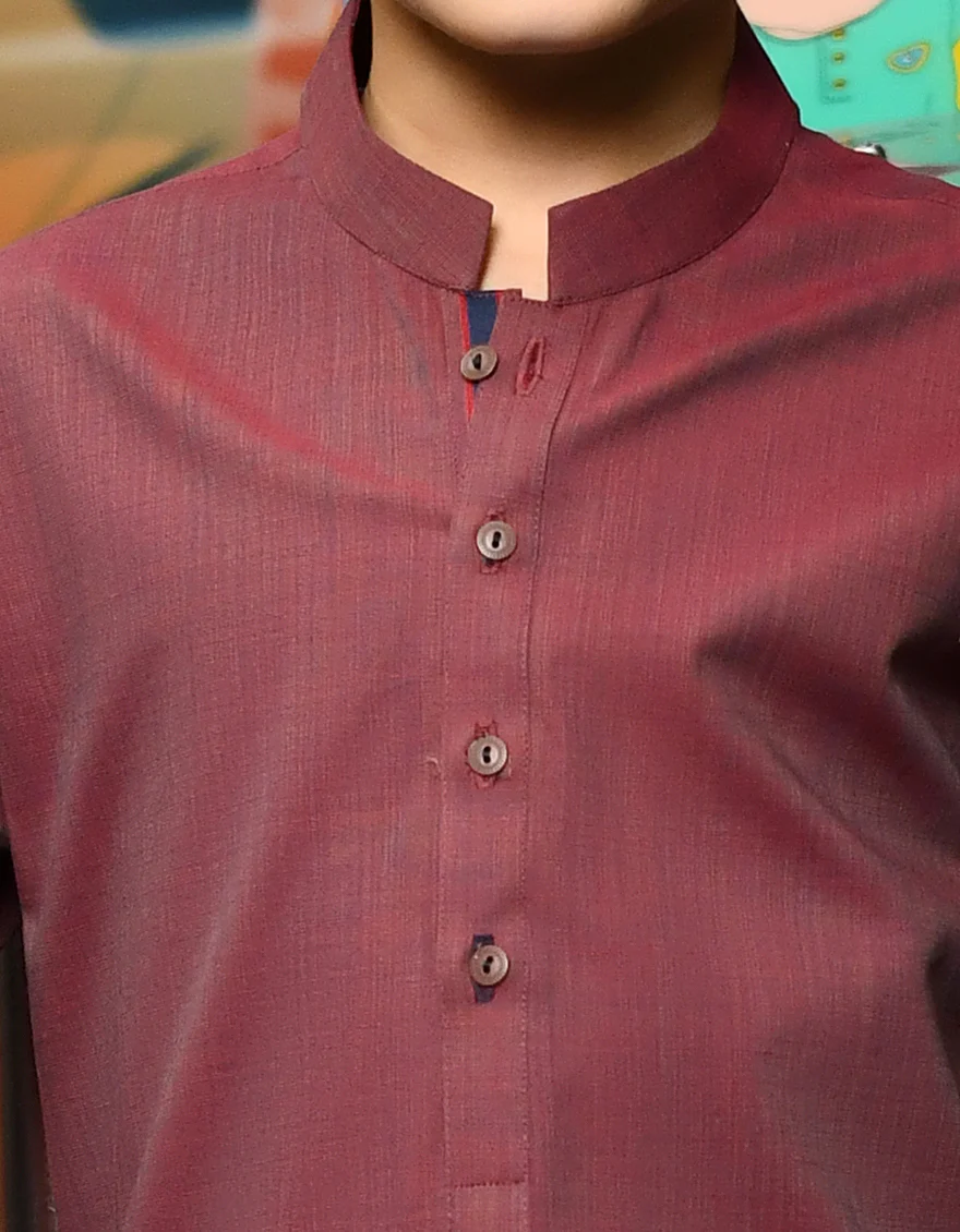 PLUM COTTON KURTA | JCK-A-US-38770/S23/JJ8647-PN - Image 2