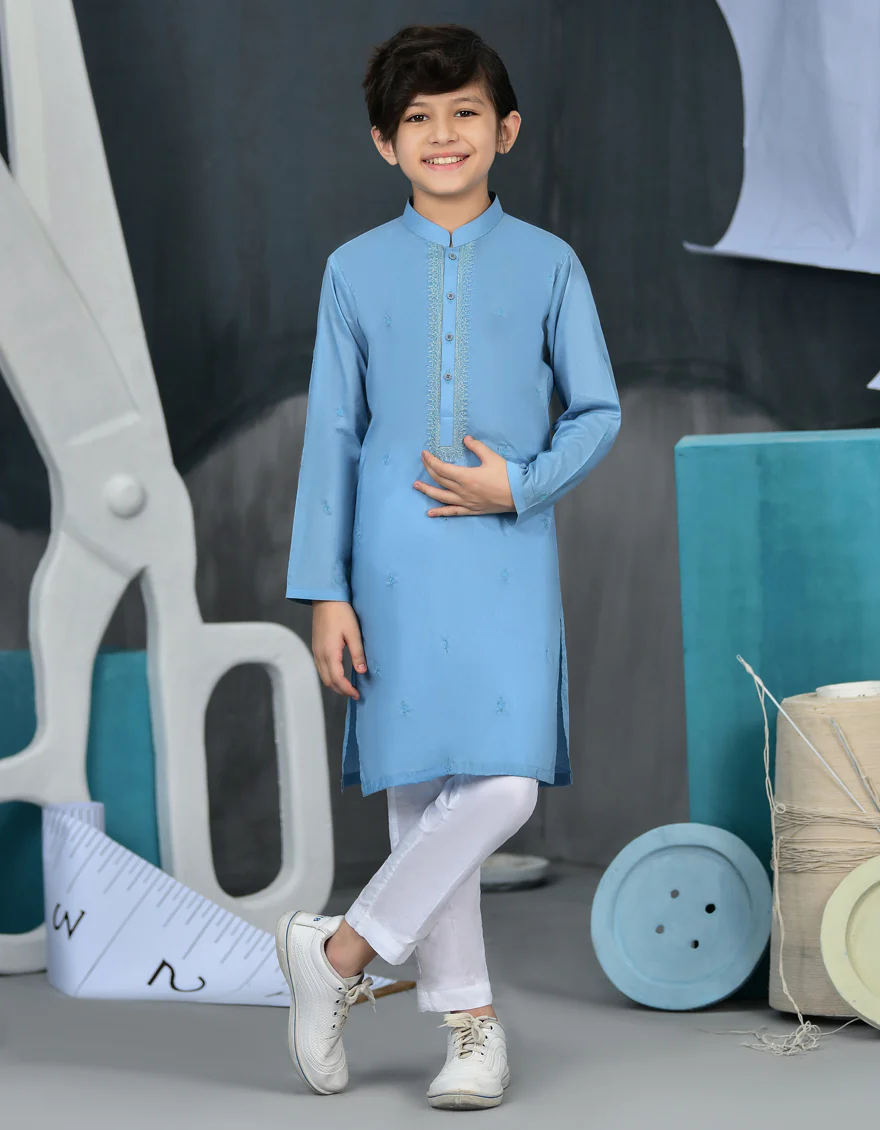 BLUE COTTON KURTA | JCK-S-34420/S23/JJ8714-SF