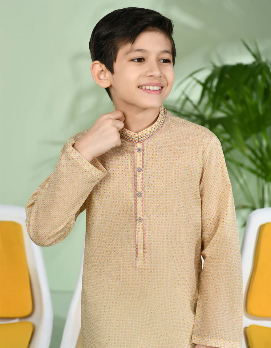 ORANGE COTTON KURTA | JCK-S-34630/S24/JJ92 - Image 2