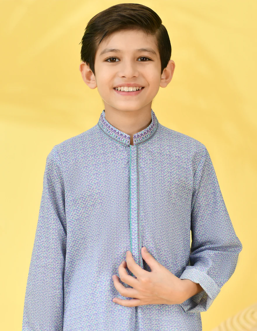PURPLE COTTON KURTA | JCK-S-38954/S24/JJ92 - Image 2