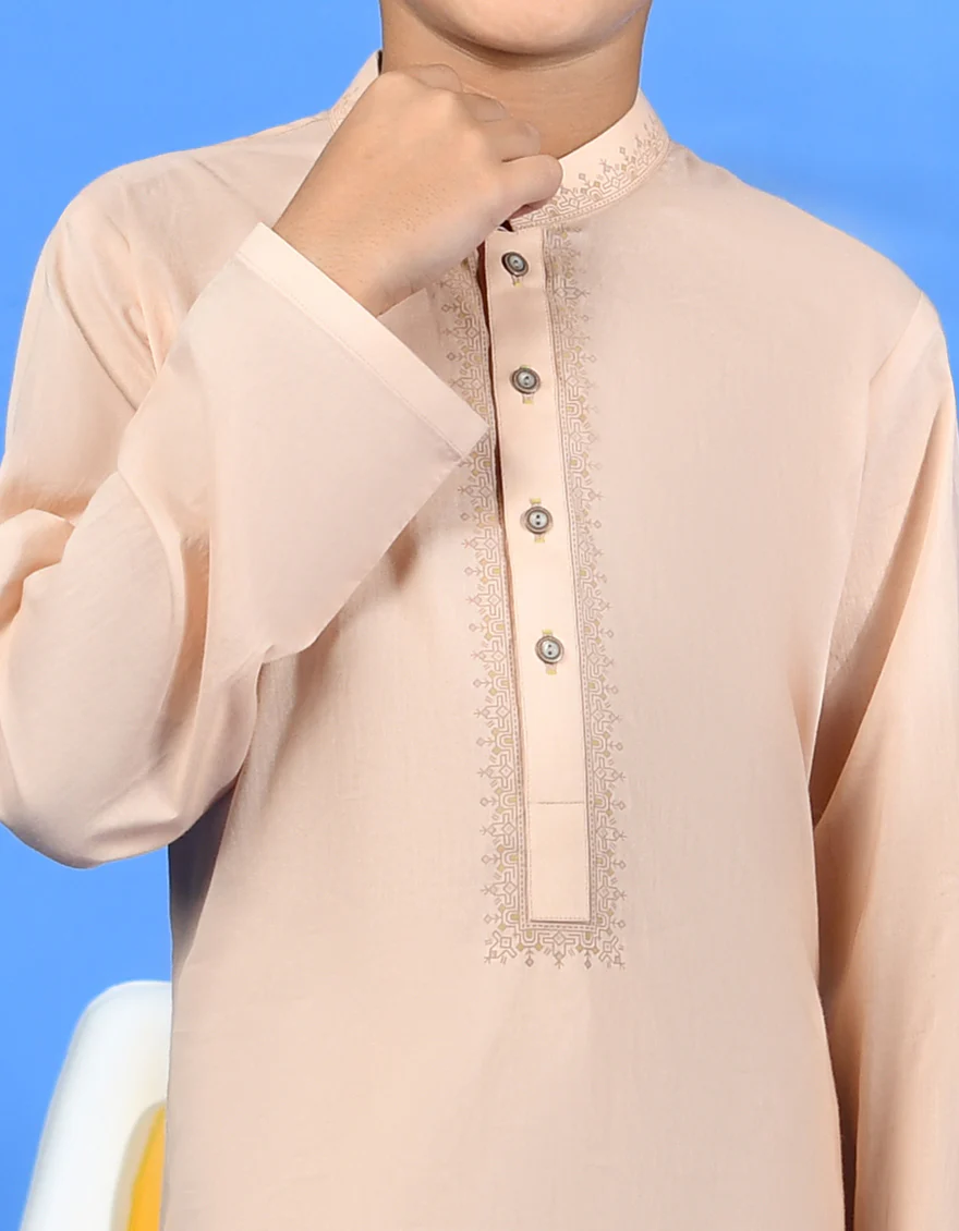 ORANGE COTTON KURTA | JCK-S-38965/S24/JJ87 - Image 4