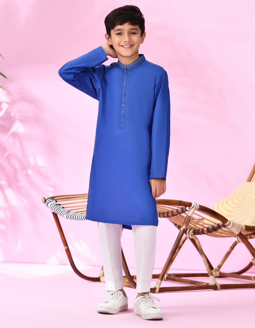 ROYAL BLUE COTTON KURTA | JCK-S-38979/S24/JJ8610-SF