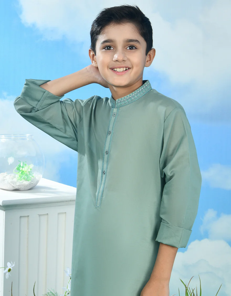 GREEN CVC KURTA | JCK-S-39009/S24/JJ89 - Image 2