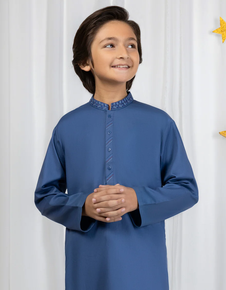 BLUE BLENDED KURTA | JCK-S-39012/S24/JJ86 - Image 2