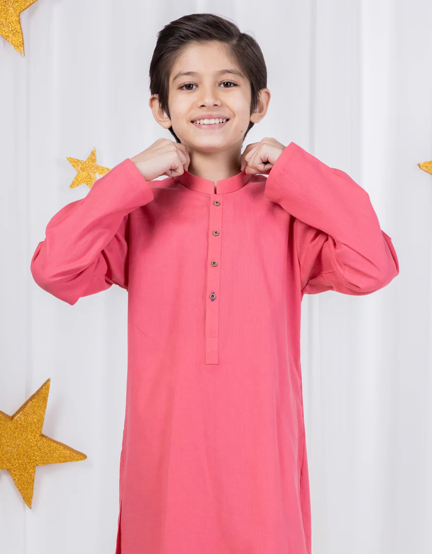 PINK COTTON KURTA | JCK-S-39016/S24/DME3 - Image 2