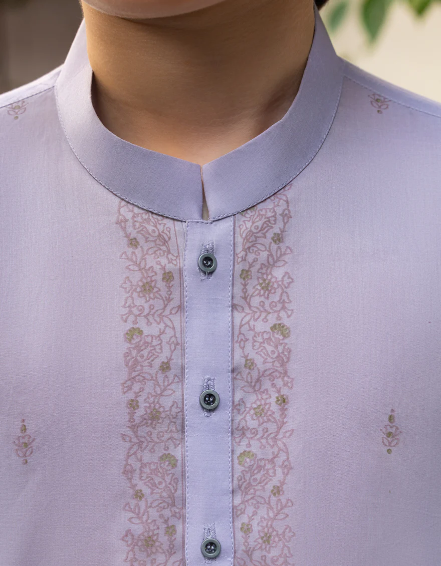 LIGHT PURPLE COTTON KURTA | JCK-S-39250/S25/JJ8714-SF - Image 3