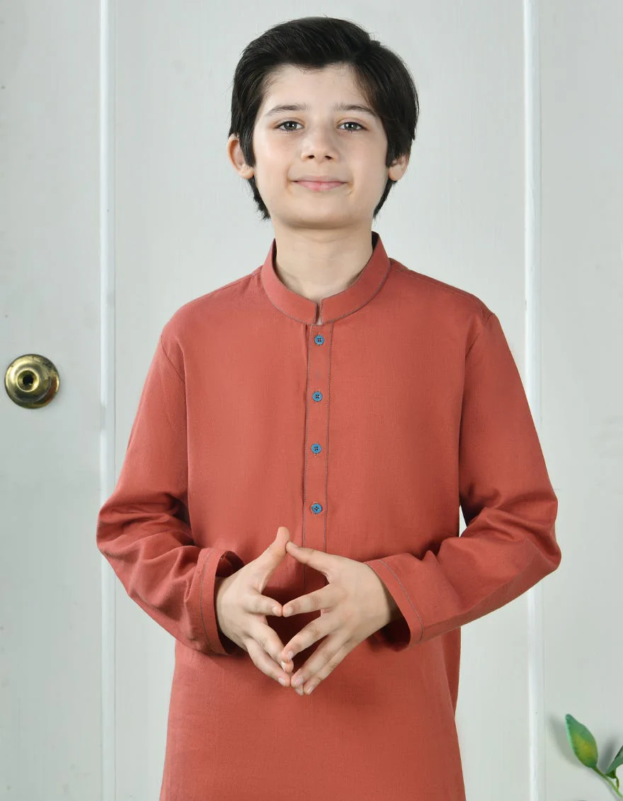 ORANGE COTTON KURTA | JCK-S-46330/S24/DME3244-PN - Image 2
