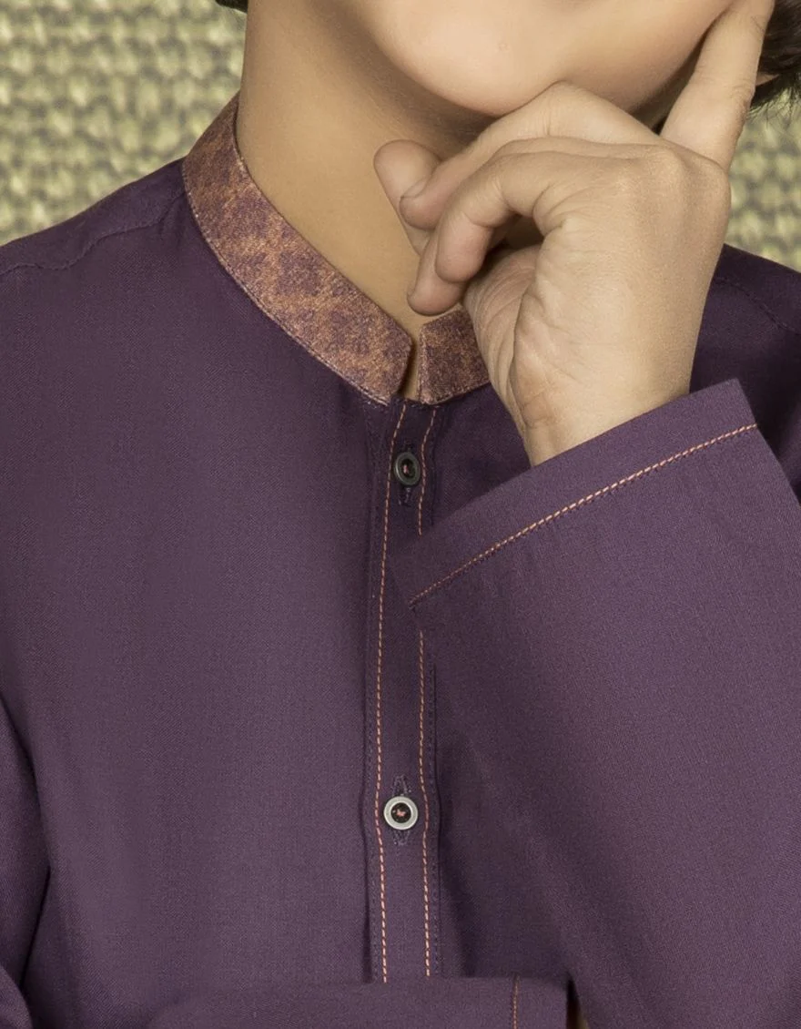 PEACH PURPLE KURTA | JCK-S-US-35882/S22/DMR3183-PN - Image 2
