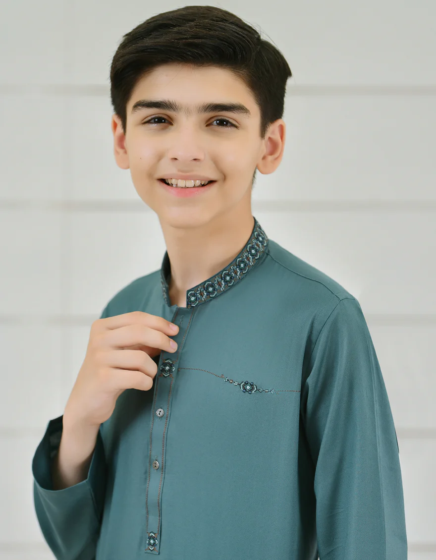EMERALD GREEN COTTON KURTA | JCK-S-US-35921/S22/JJ8134-CL - Image 2