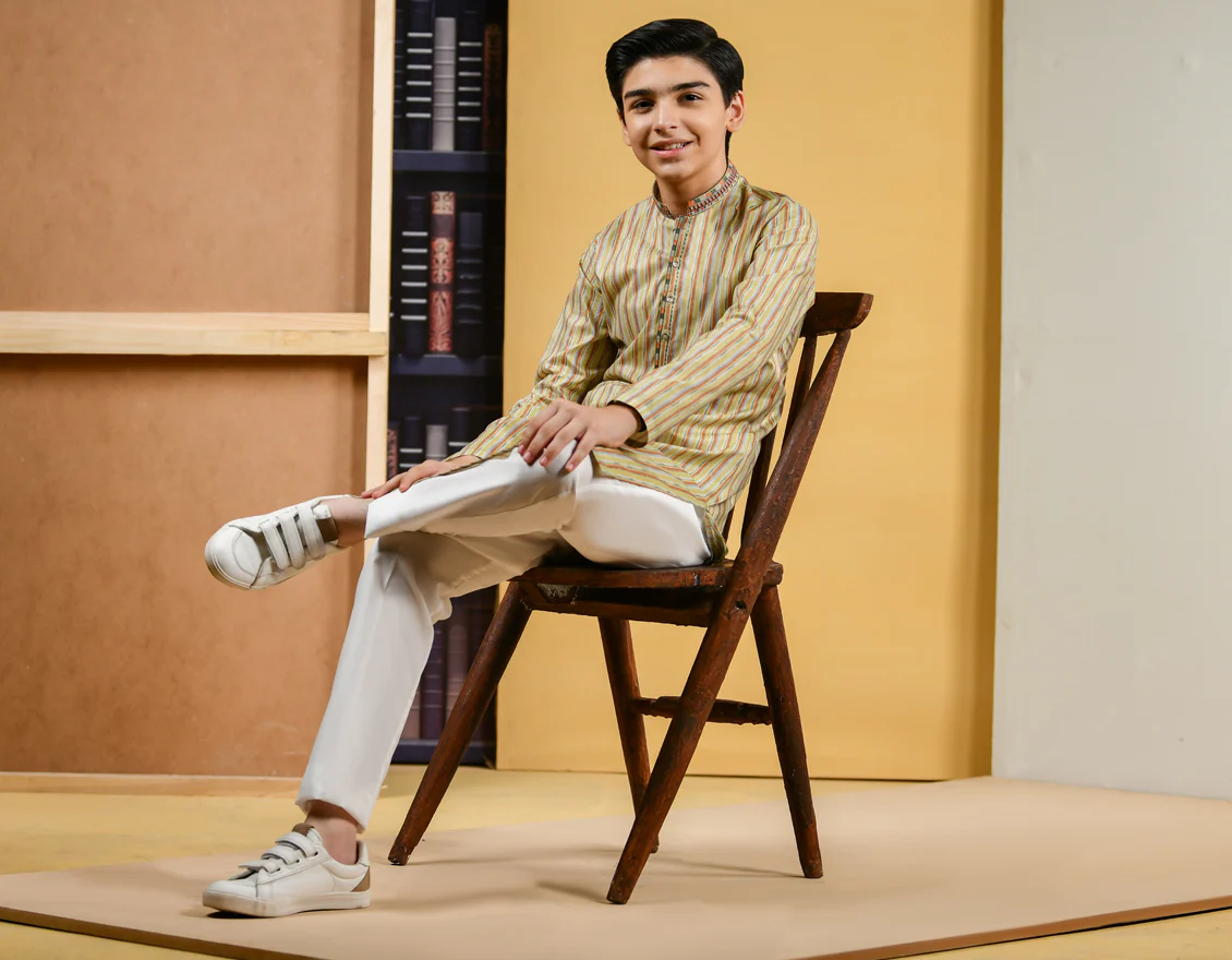 YELLOW COTTON KURTA | JCK-S-US-35957/S22/JJ7546-SF - Image 3