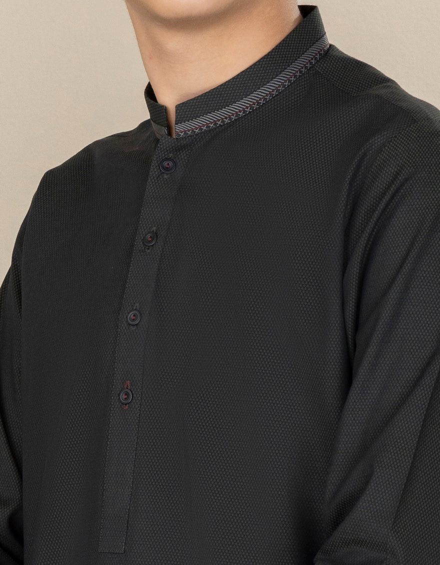 DARK GREEN COTTON KURTA | JCK-S-US-35993/S22/JJ8324-PN - Image 2