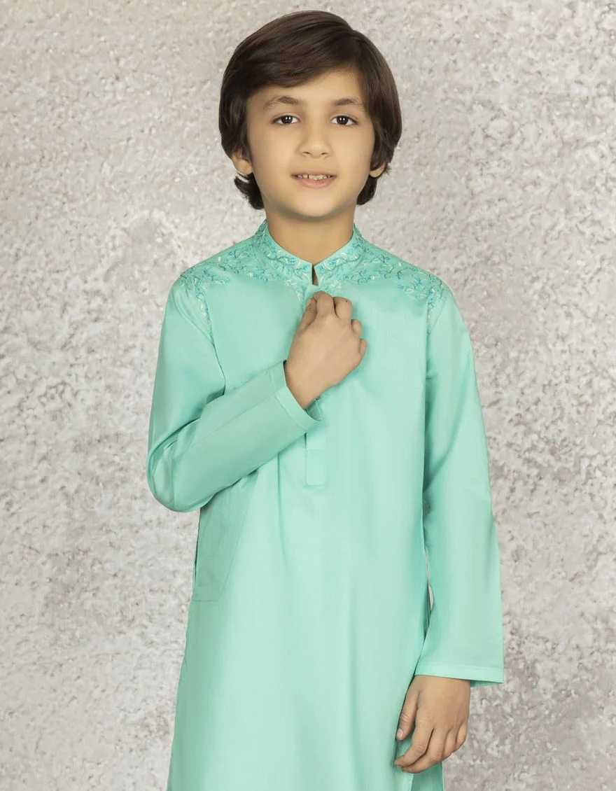 TURQUOISE KURTA | JCK-S-US-38450/S22/JJ7546-SF - Image 2