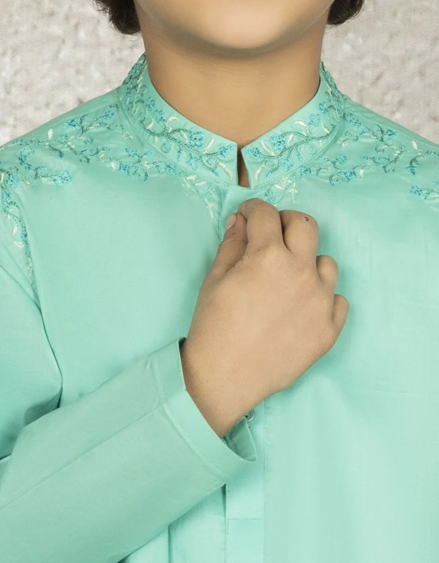 TURQUOISE KURTA | JCK-S-US-38450/S22/JJ7546-SF - Image 3