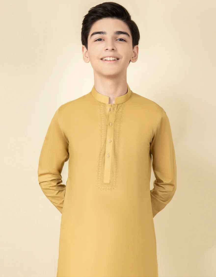 BEIGE COTTON KURTA | JCK-S-US-38606/S22/JJ8332-SF - Image 3