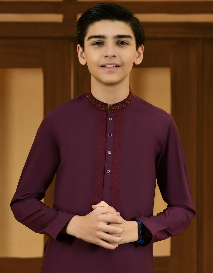 VIOLET BLENDED KURTA | JCK-S-US-38631/S23/JJ8173-FL - Image 2