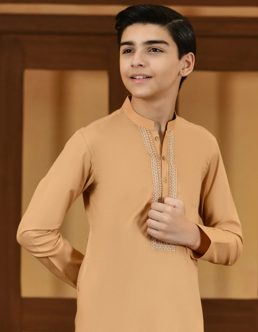 BEIGE COTTON KURTA | JCK-S-US-38656/S23/JJ8132-SF - Image 2