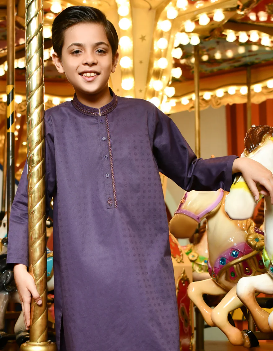 LILAC PURPLE COTTON KURTA | JCK-S-US-38728/S23/JJ7401-FL - Image 3