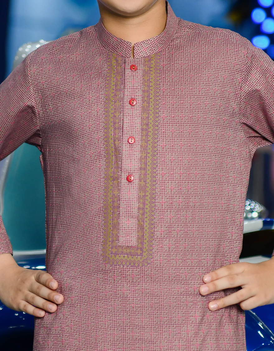 VIOLET COTTON KURTA | JCK-S-US-38800/S23/JJ8771-SF - Image 2