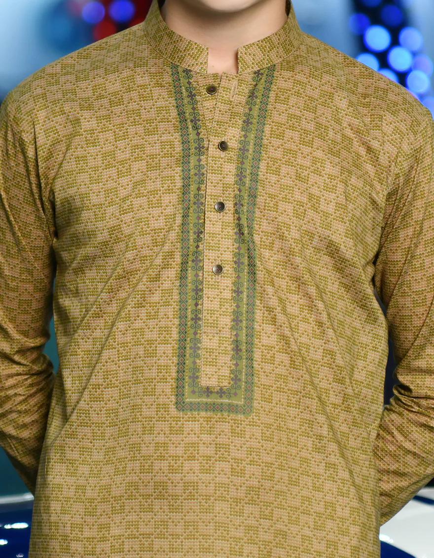 LIGHT GREEN COTTON KURTA | JCK-S-US-38802/S23/JJ8771-SF - Image 3