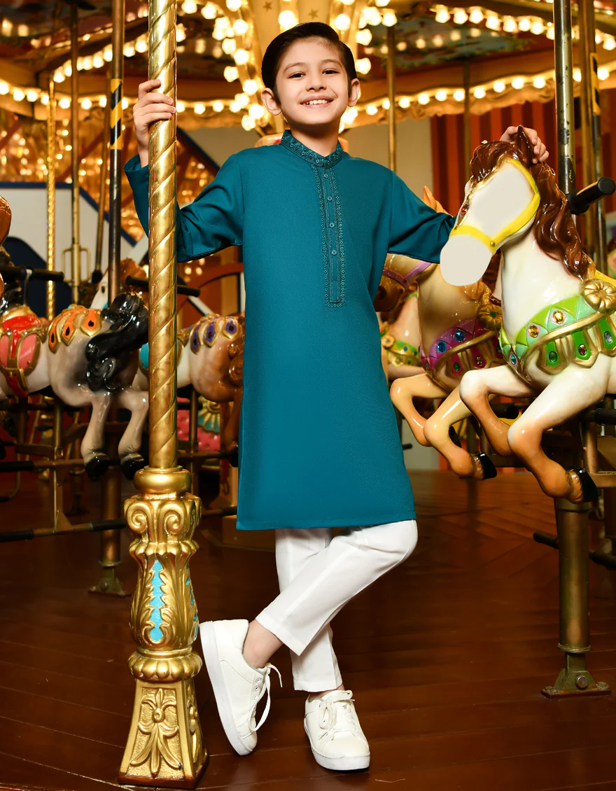 SEA GREEN BLENDED KURTA | JCK-S-US-38808/S23/JJ8632-FL