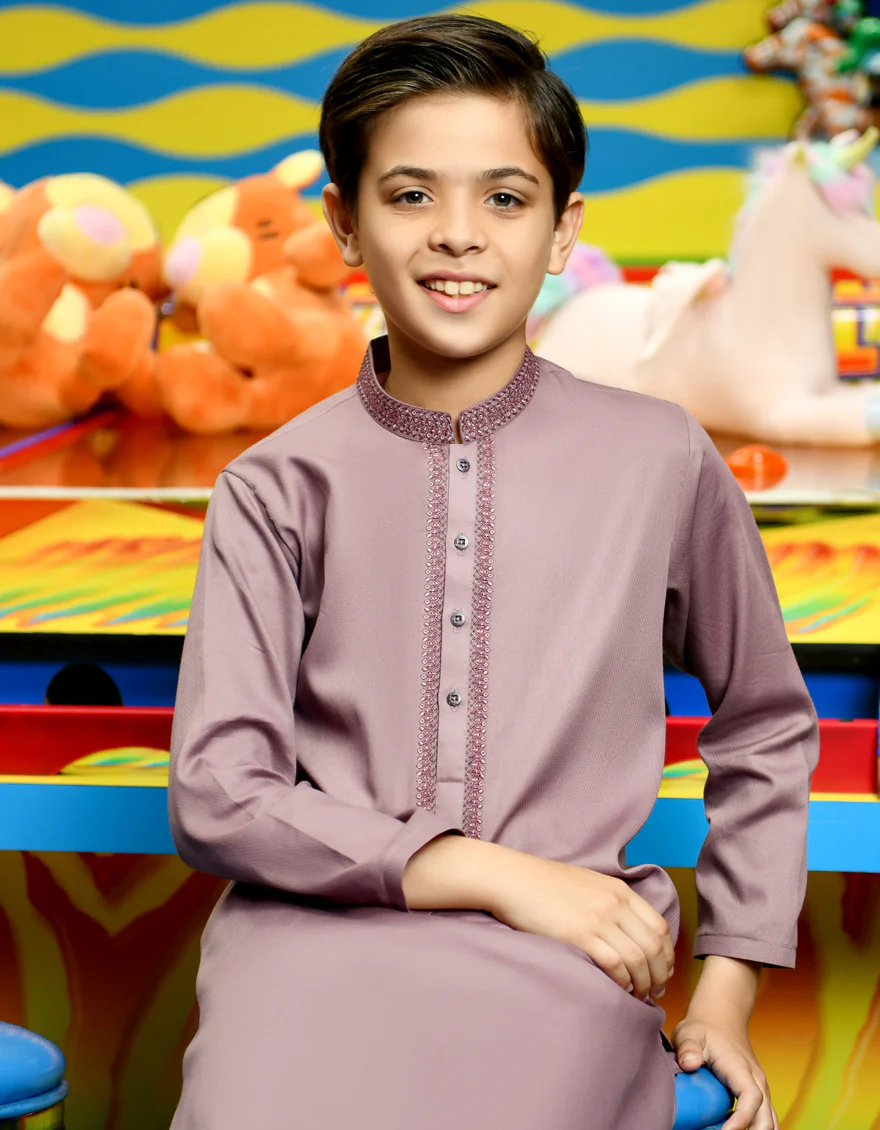 MAUVE COTTON KURTA | JCK-S-US-38822/S23/JJ6957-SF - Image 3