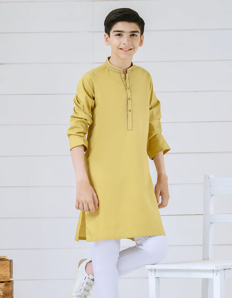 BEIGE COTTON KURTA | JCK-S-US-39329/S22/JJ8264-CL - Image 3