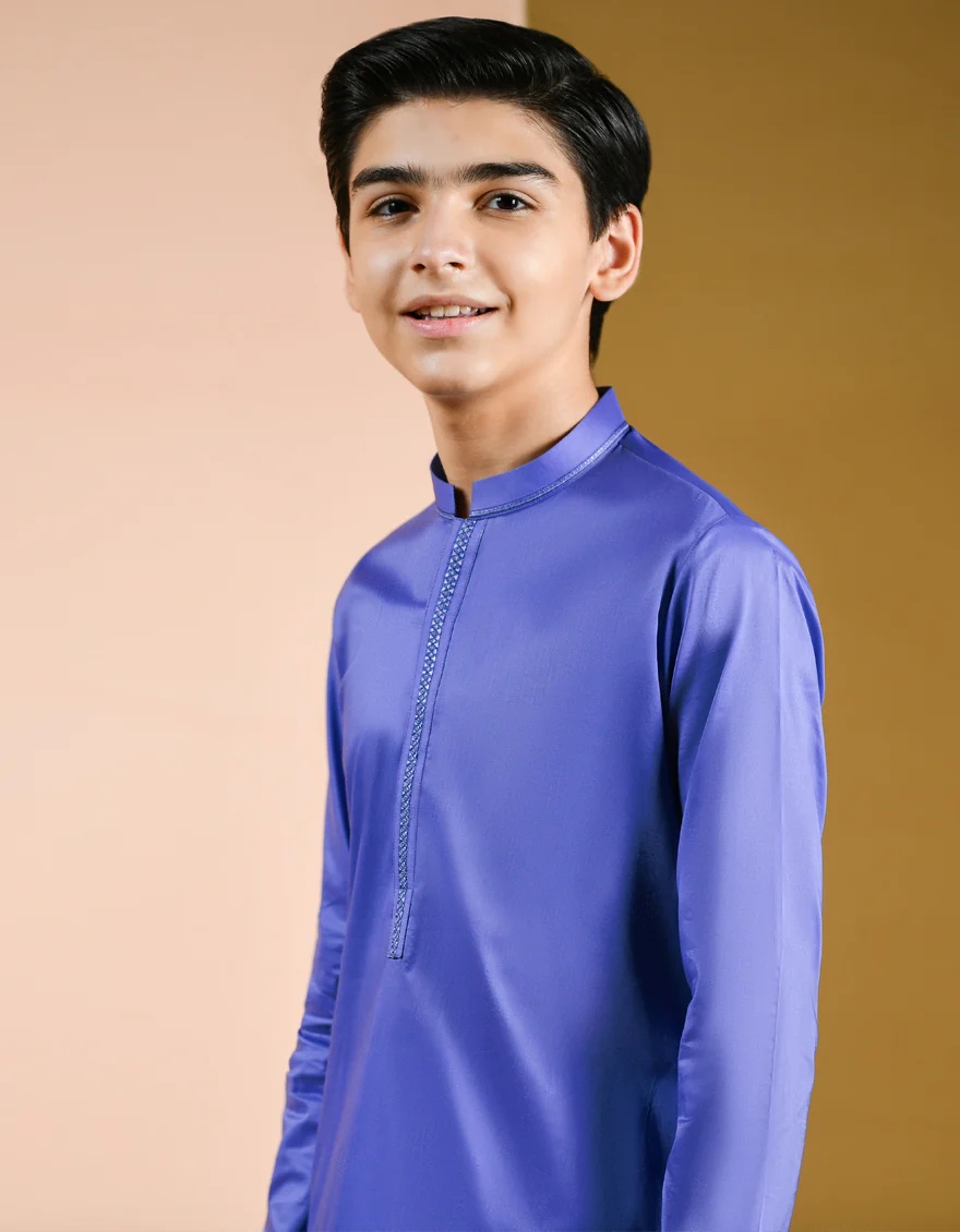 PURPLE COTTON KURTA | JCK-S-US-39349/S22/JJ7546-CL - Image 3