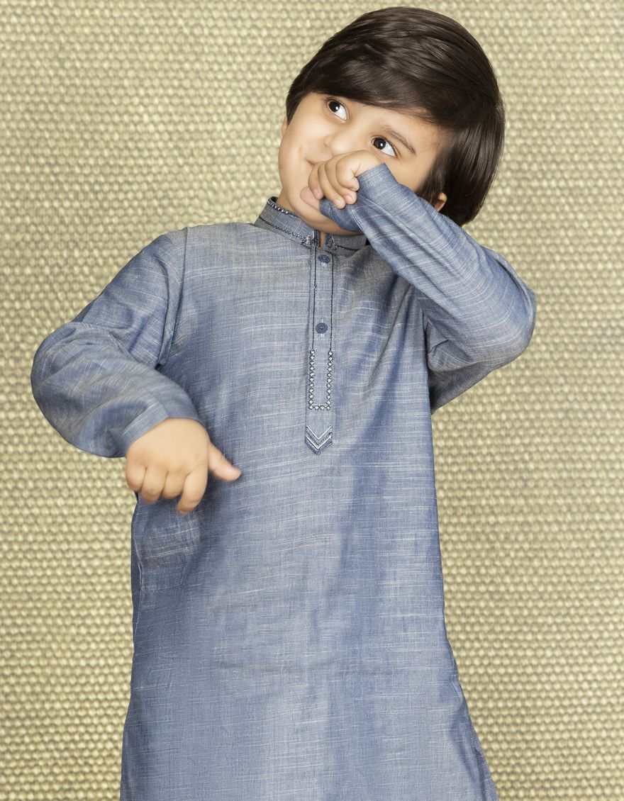 DENIM BLUE KURTA | JCK-S-US-41103/S22/JJ7608-CL - Image 2