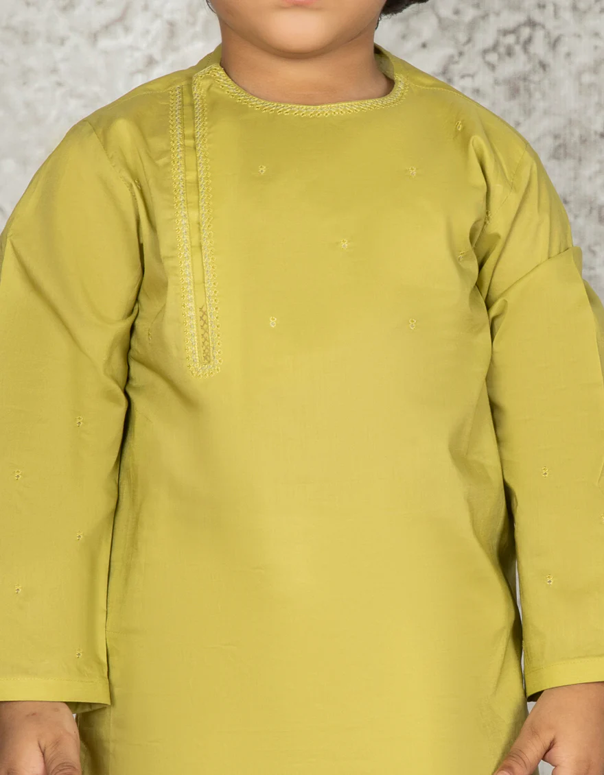 GREEN COTTON KURTA | JCK-S-US-41104/S22/JJ7546-SF - Image 2