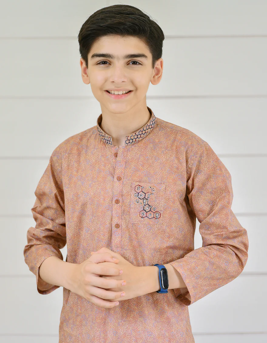 TEA PINK COTTON KURTA | JCK-S-US-41122/S22/JJ7546-SF - Image 2
