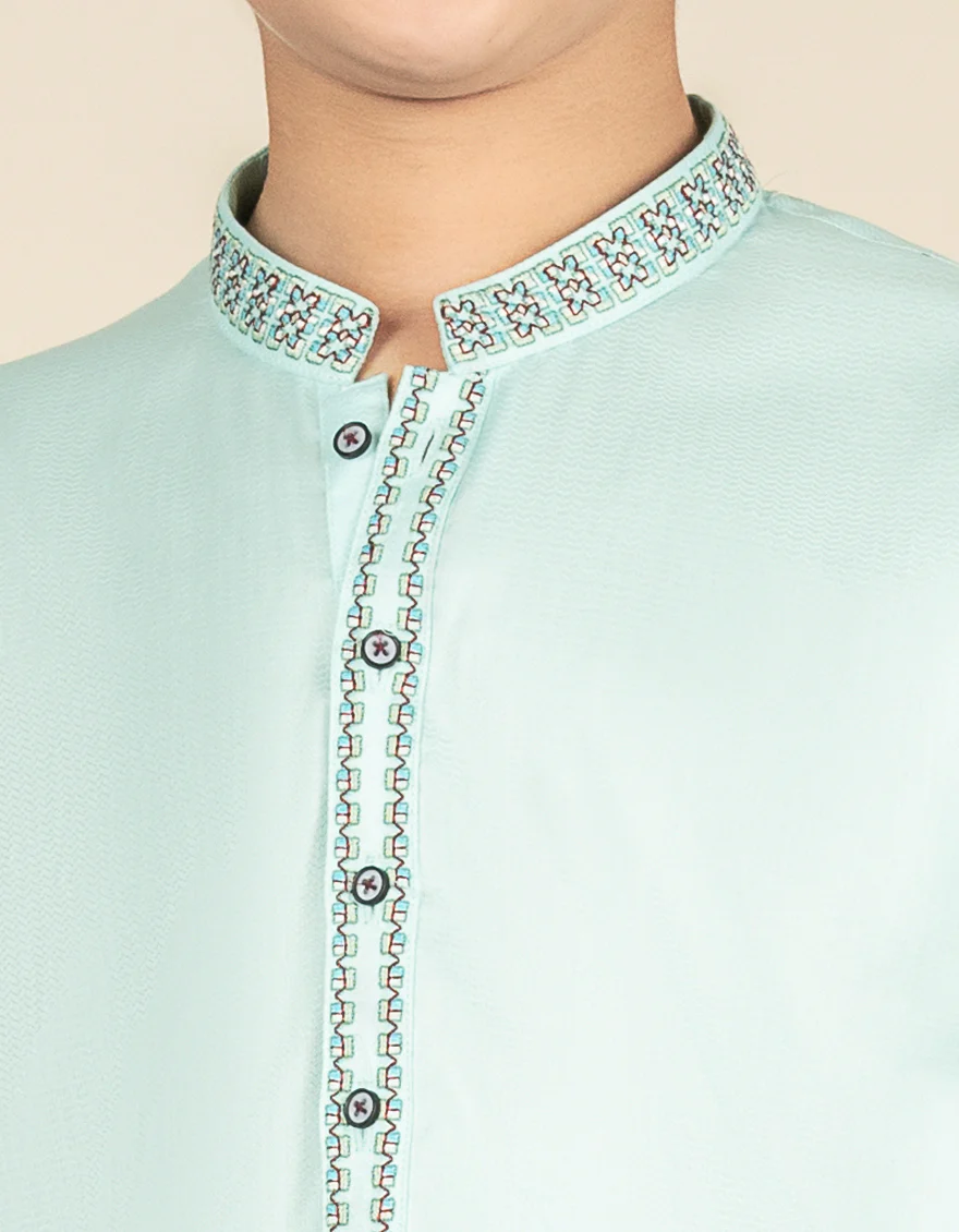 TURQUOISE COTTON KURTA | JCK-S-US-41132/S22/JJ7656-CL - Image 2