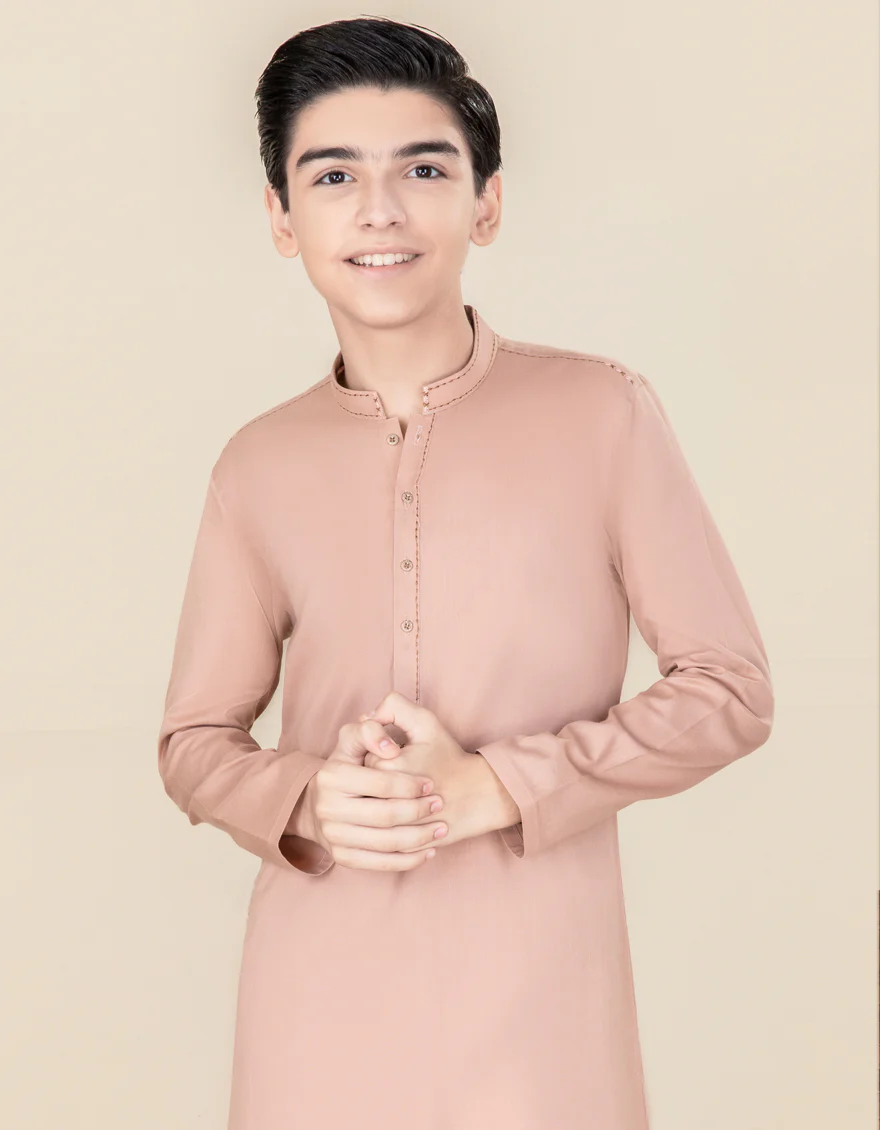 PEACH COTTON KURTA | JCK-S-US-41191/S22/JJ7636-CL - Image 3