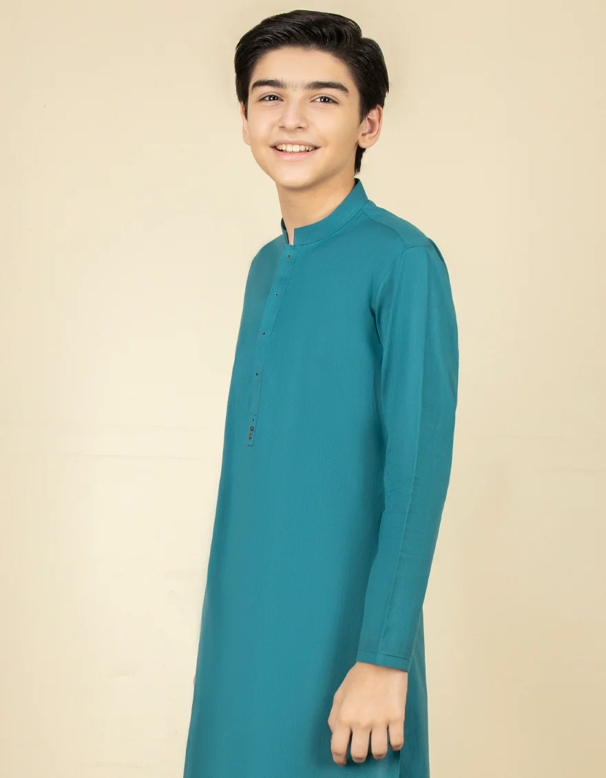 ZINC BLUE COTTON KURTA | JCK-S-US-41203/S22/JJ7636-PN - Image 2