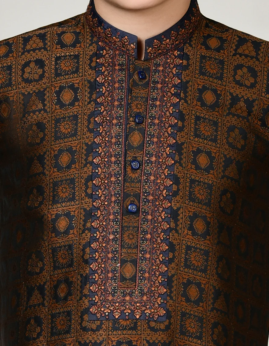 BROWN KURTA | JCK-SP-48035/S23/JJ8852-FL - Image 3