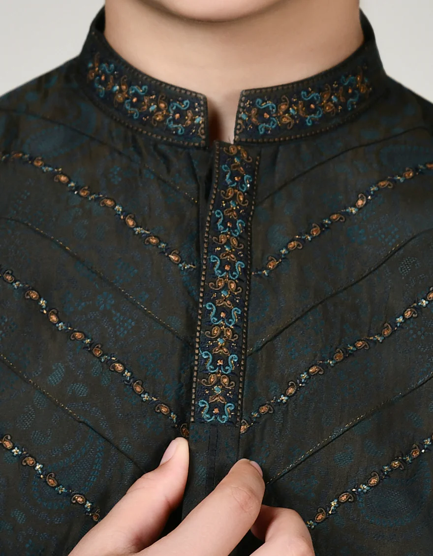 BROWN KURTA | JCK-SP-48039/S24/JJ8972-FL - Image 2
