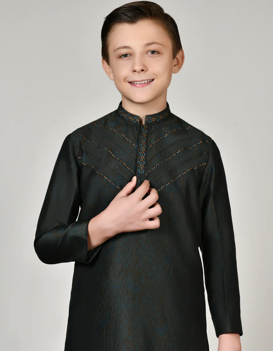 BROWN KURTA | JCK-SP-48039/S24/JJ8972-FL - Image 3