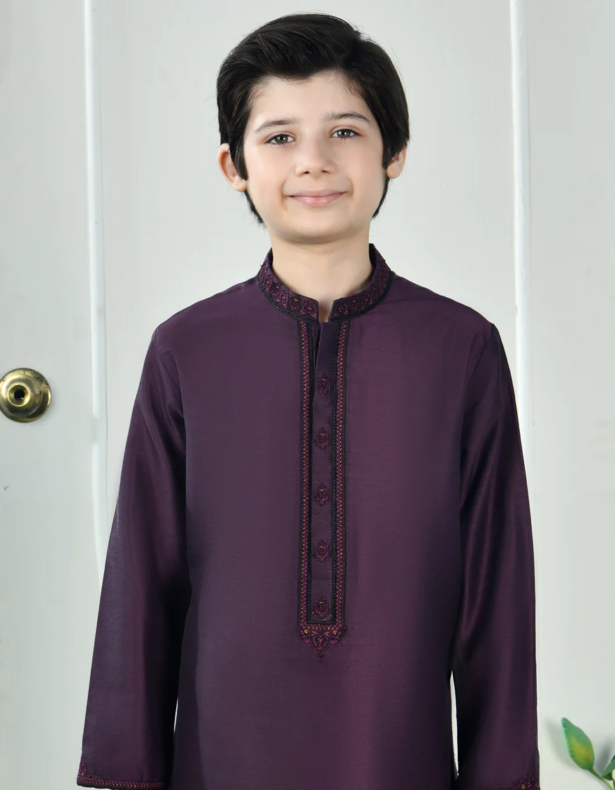PURPLE KURTA | JCK-SP-A-39020/A24/JJ8446-FL - Image 2