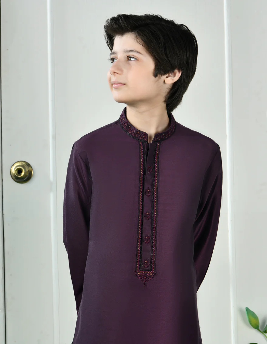 PURPLE KURTA | JCK-SP-A-39020/A24/JJ8446-FL - Image 3