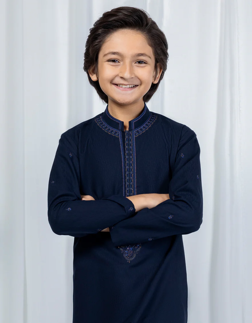 BLUE BLENDED KURTA | JCK-SP-A-45405/S24/JJ8802-FL - Image 2