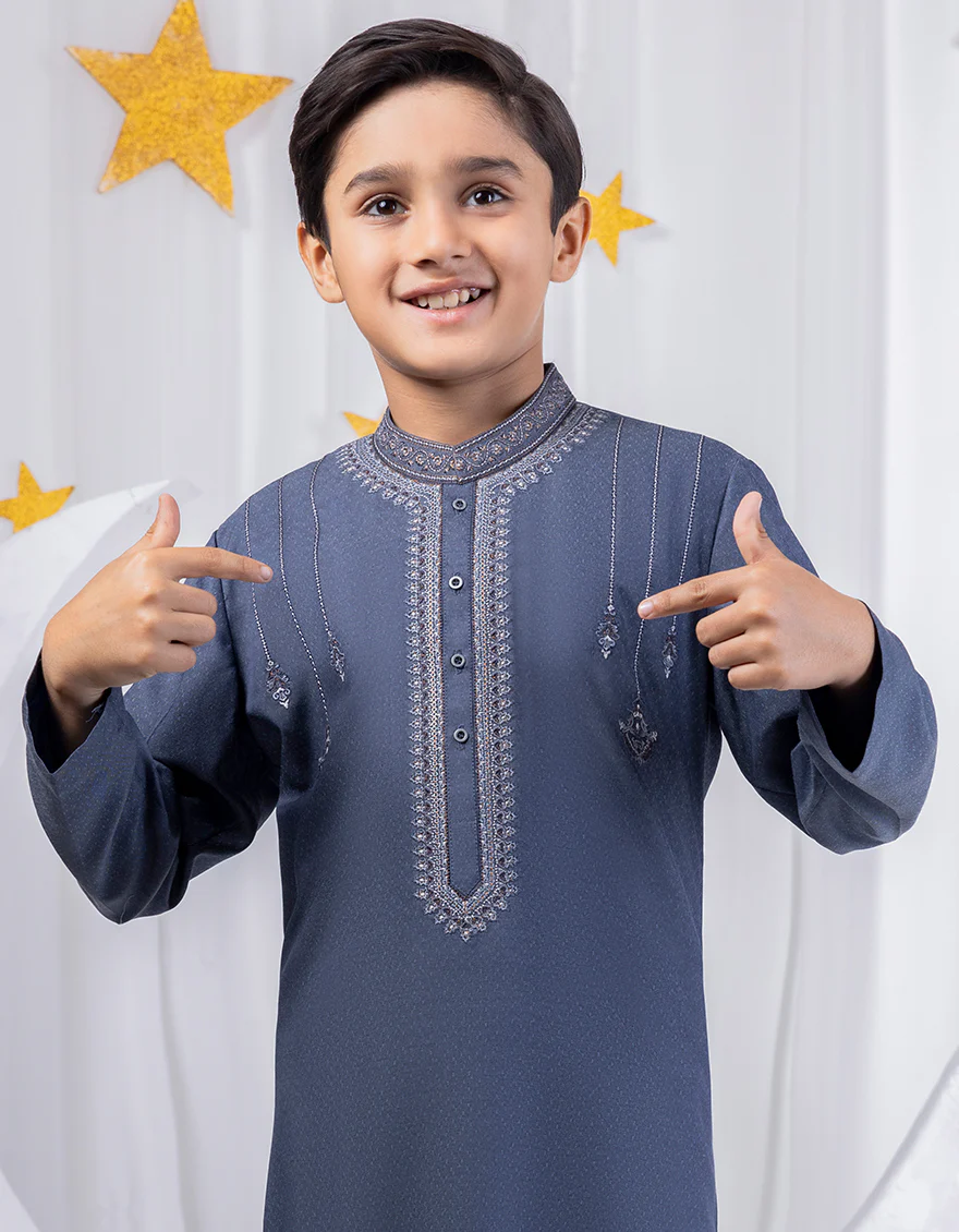 GREY BLENDED KURTA | JCK-SP-A-45413/S24/JJ8800-FL - Image 2