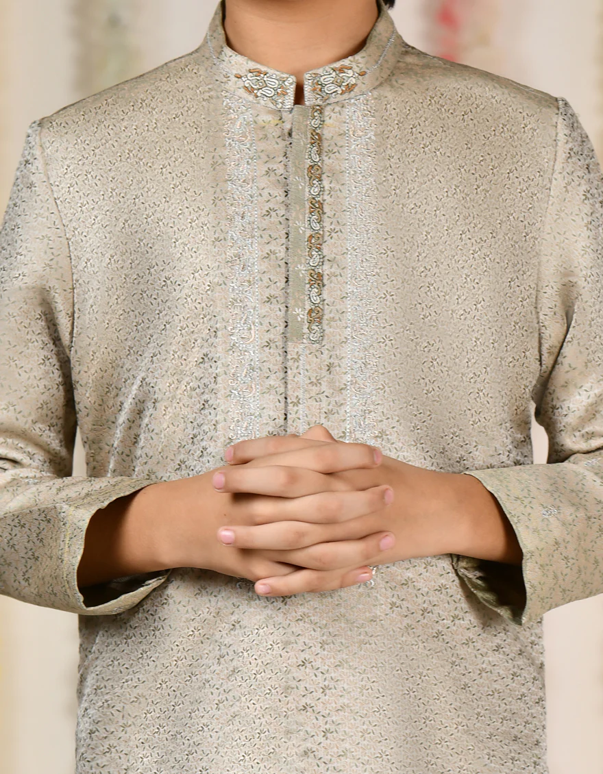 LIGHT GREEN KURTA | JCK-SP-A-48076/S24/JJ9187-FL - Image 2