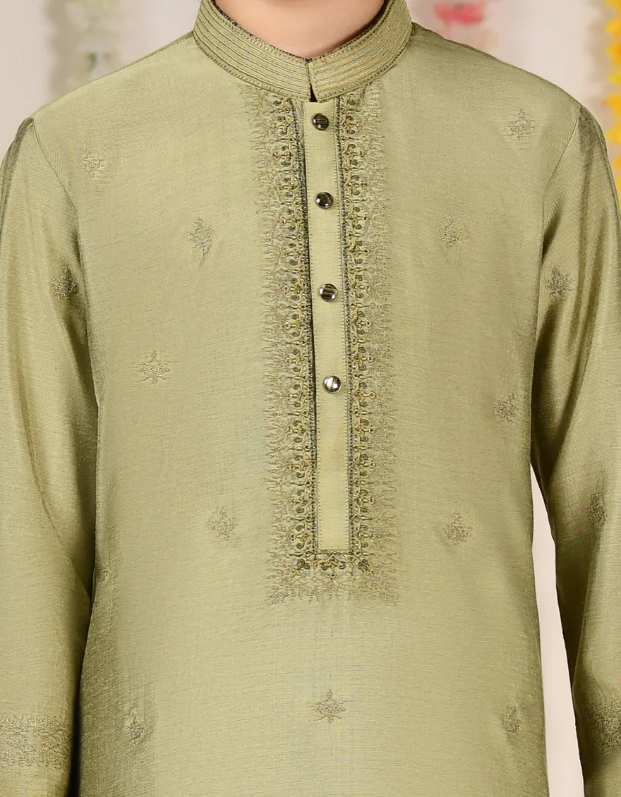 YELLOW BLENDED KURTA | JCK-SP-A-48123/S24/JJ9080-FL - Image 3