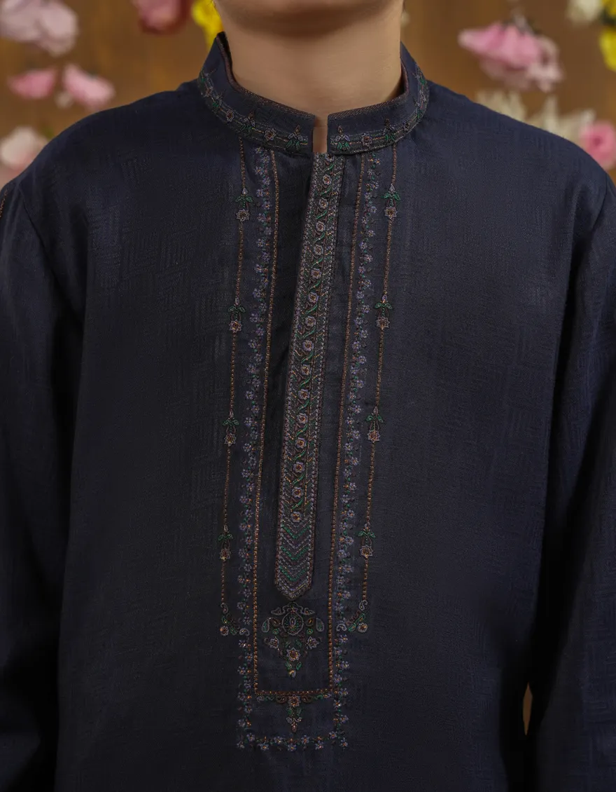 BLUE BLENDED KURTA | JCK-SP-A-48132/S24/JJ9169-FL - Image 3