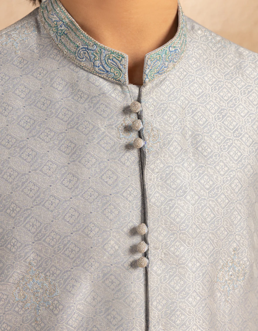 SKY BLUE BLENDED SPECIAL KURTA | JCK-SP-A-48225/S25/JJ9998-FL - Image 3