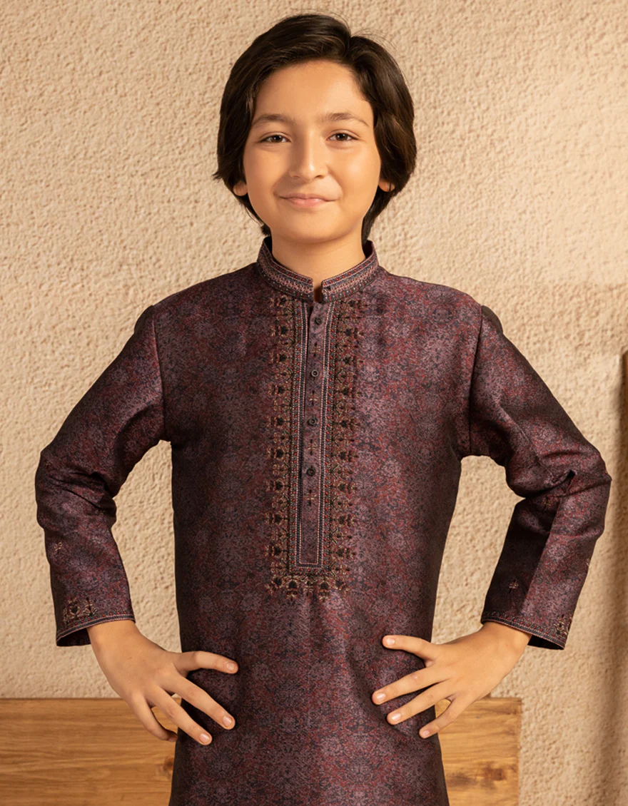 INDIGO BLENDED SPECIAL KURTA | JCK-SP-A-48238/S25/JJ10000-FL - Image 2