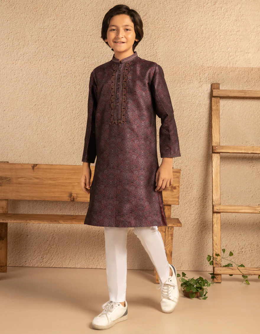 INDIGO BLENDED SPECIAL KURTA | JCK-SP-A-48238/S25/JJ10000-FL - Image 4