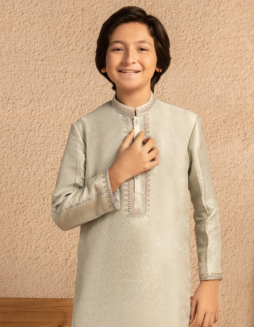 ICE BLUE BLENDED SPECIAL KURTA | JCK-SP-A-50264/S25/JJ11065-FL - Image 2