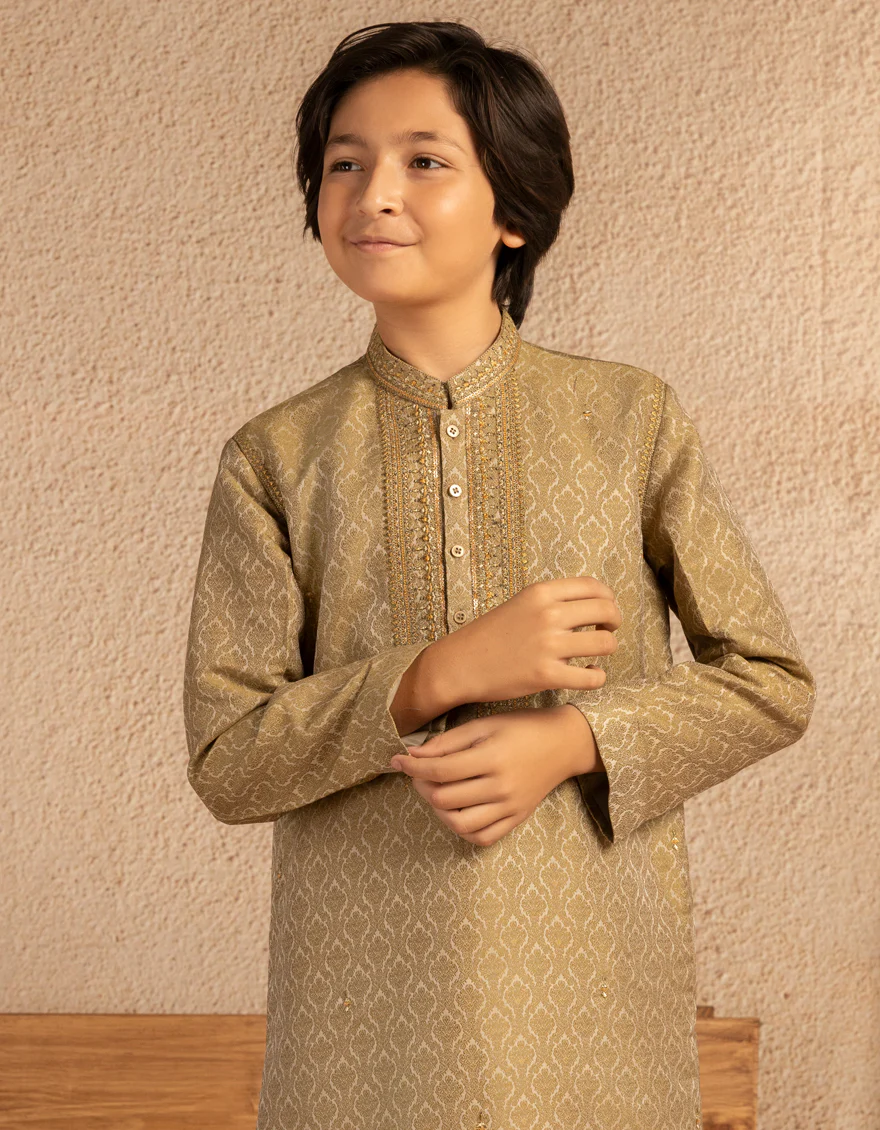 LIGHT GREEN BLENDED SPECIAL KURTA | JCK-SP-A-50265/S25/JJ11065-FL - Image 2